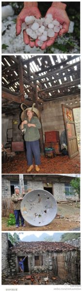 廣西河池來(lái)賓等地遭遇大個(gè)冰雹襲擊(圖)