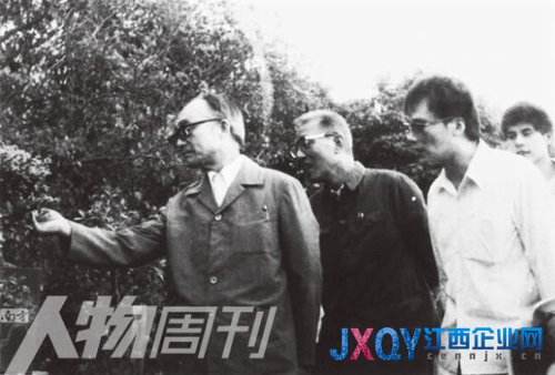 王岐山(右二)、王小強(qiáng)(右一)陪同杜潤生到農(nóng)村調(diào)查