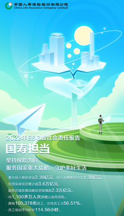 中國(guó)人壽壽險(xiǎn)公司發(fā)布2022年ESG暨社會(huì)責(zé)任報(bào)告